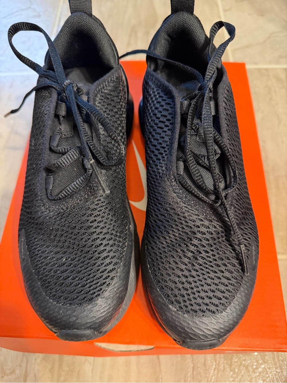 Nike Boys Black Breathable Mesh Athletic Shoes